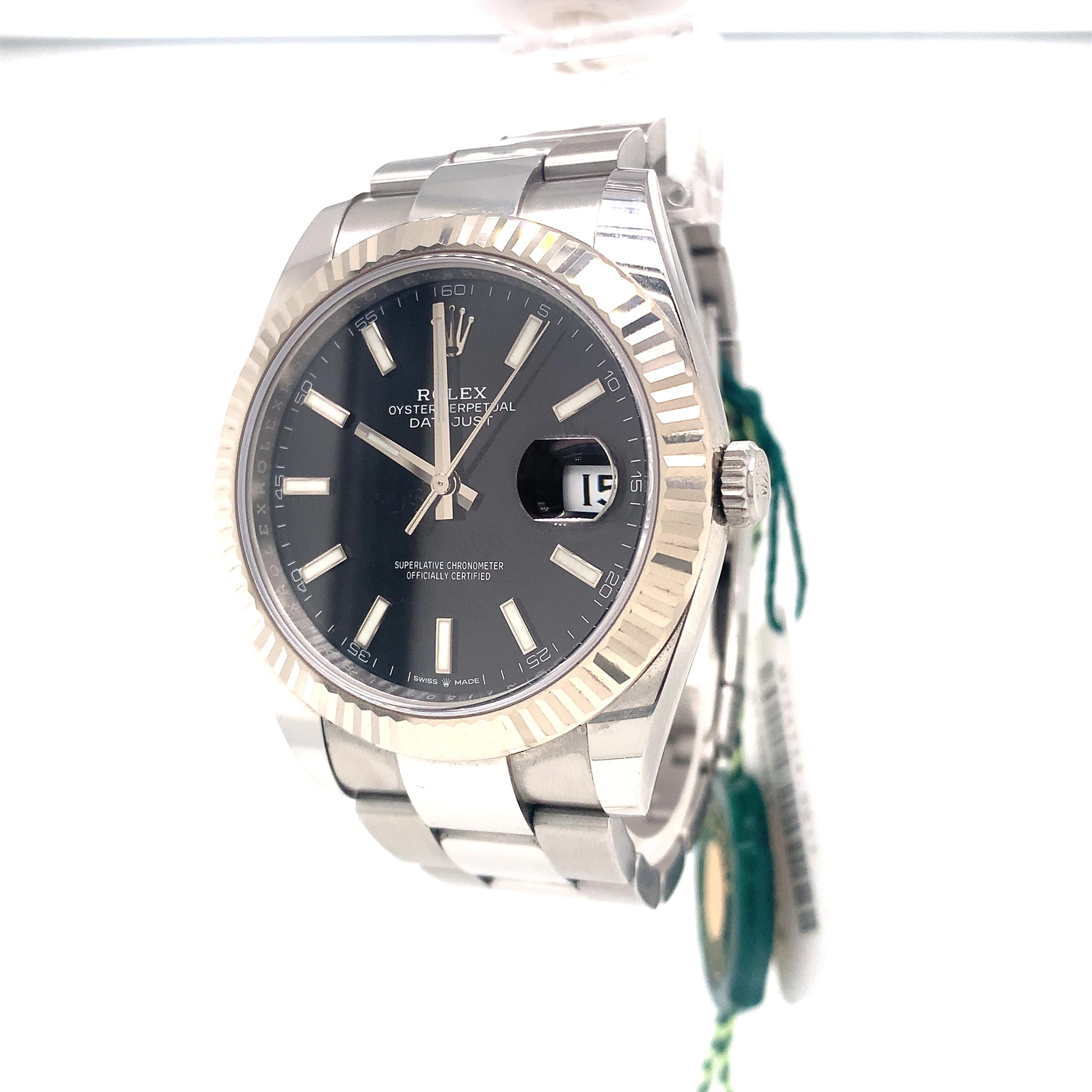 Women's or Men's Rolex Datejust Steel Gold Diamond Mens Oyster Bracelet Watch 126334 For Sale