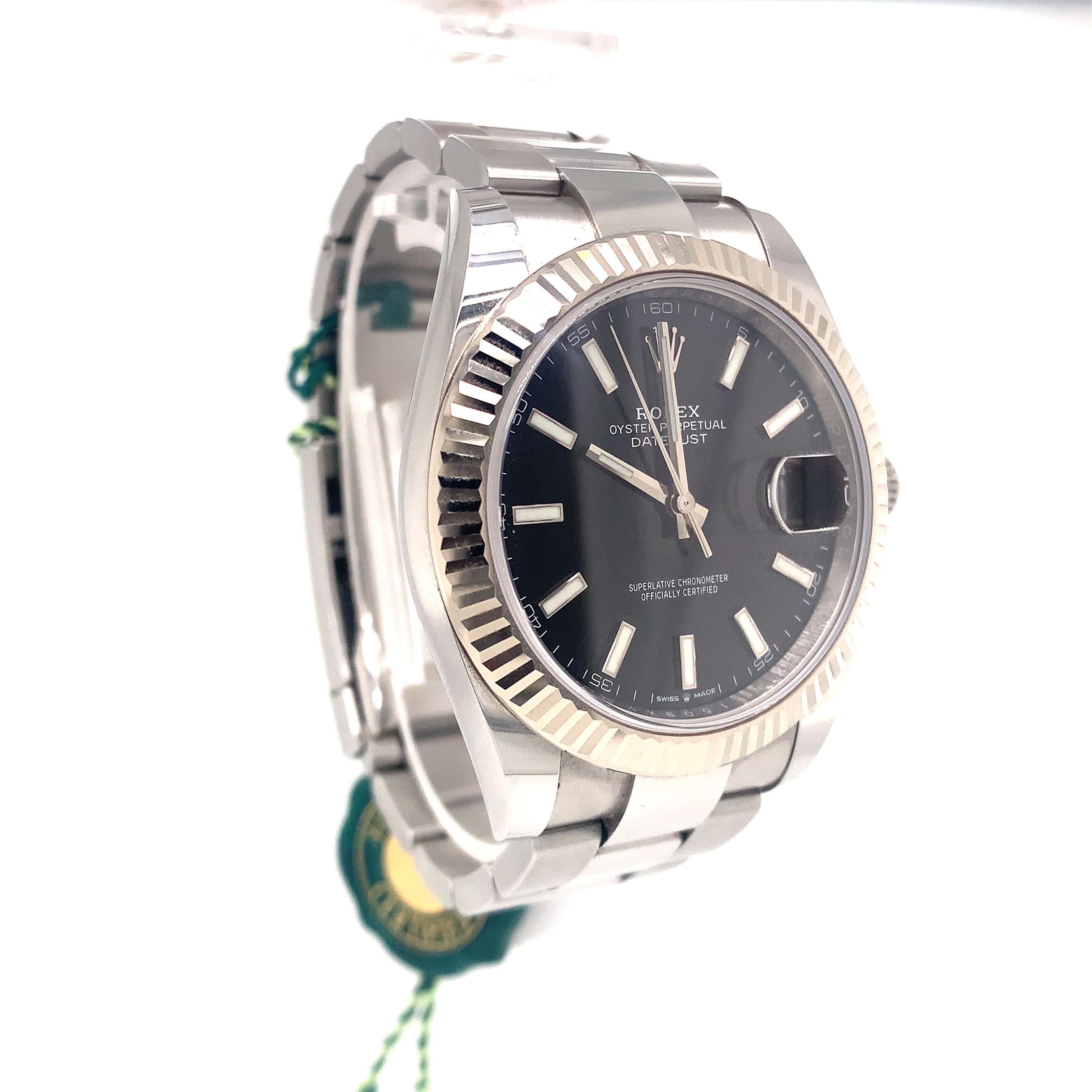 Rolex Datejust Steel Gold Diamond Mens Oyster Bracelet Watch 126334 For Sale 1
