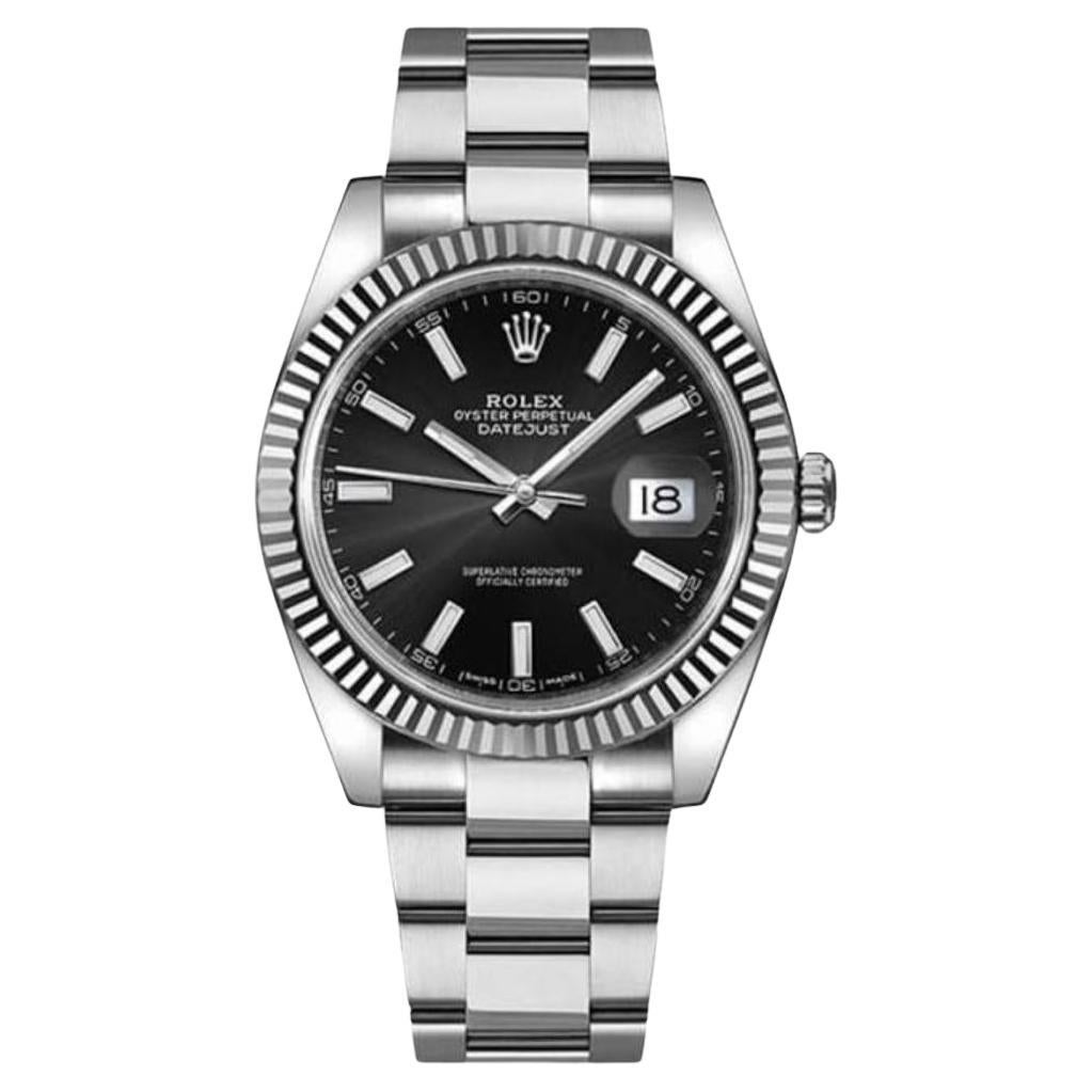 Rolex Datejust Steel Gold Diamond Mens Oyster Bracelet Watch 126334
