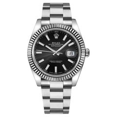 Used Rolex Datejust Steel Gold Diamond Mens Oyster Bracelet Watch 126334