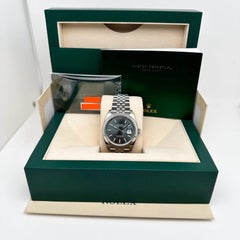 Rolex Datejust 41mm Steel Mint Green Dial Automatic Mens Watch 126300 Unworn