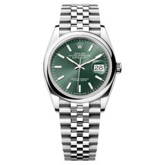 Rolex Datejust 41mm Steel Mint Green Dial Automatic Mens Watch 126300 Unworn
