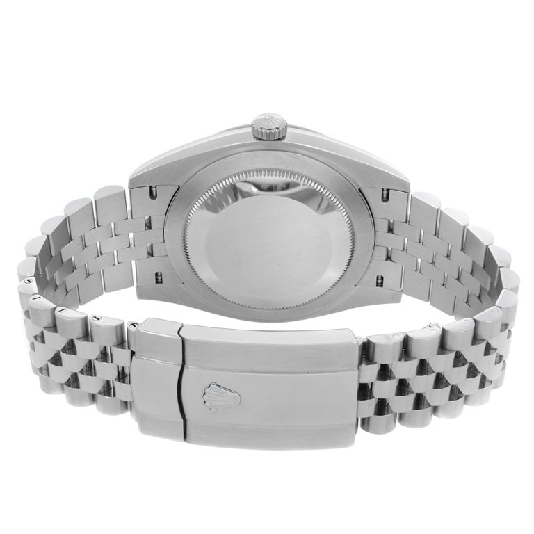 Rolex Datejust Steel Rhodium Diamond Dial Automatic Mens Watch 126334 For Sale 1