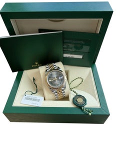 Rolex Datejust 41mm Stahl Gelbgold Stahl Wimbledon Zifferblatt Herrenuhr 126333