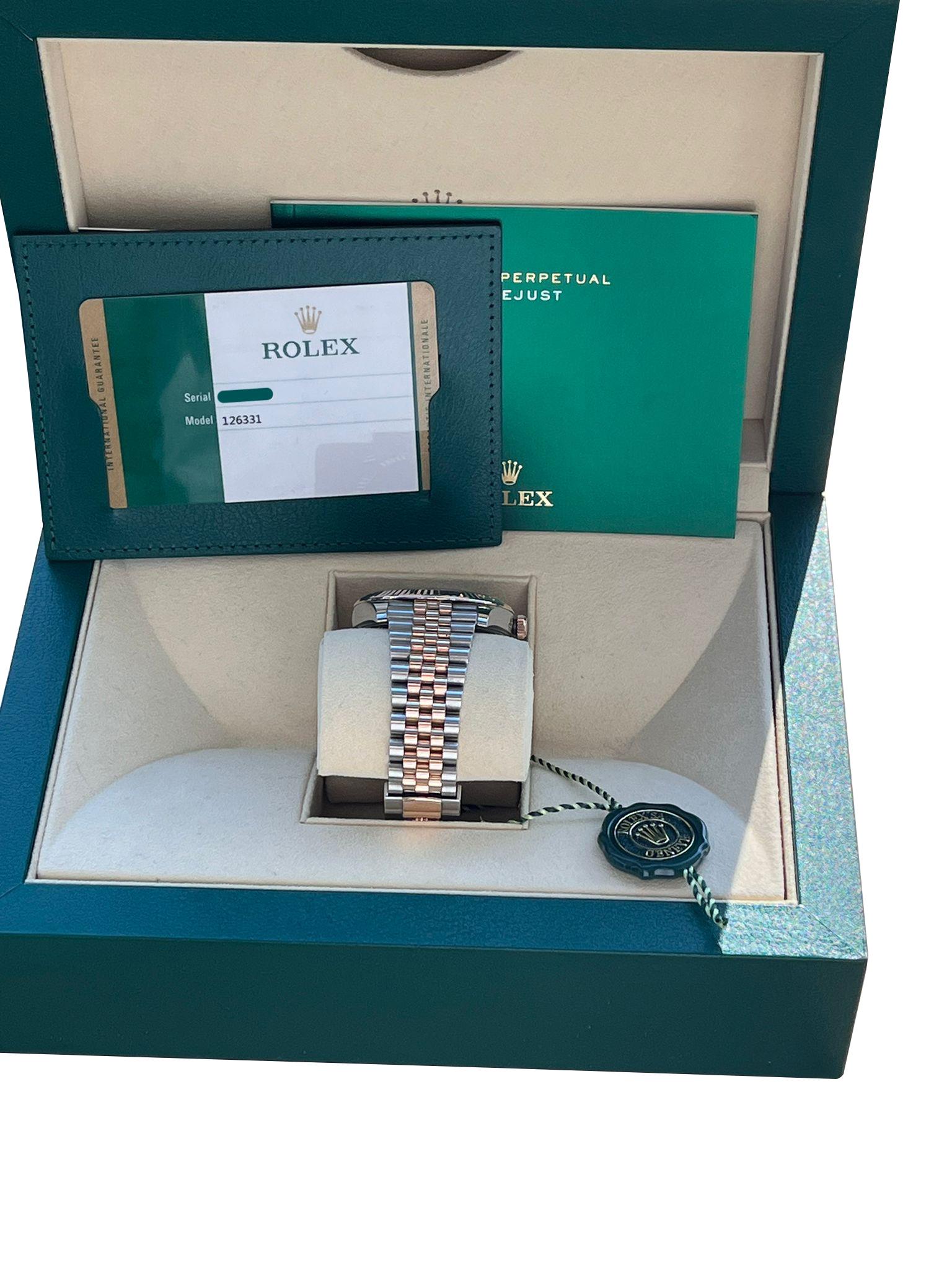 Rolex Datejust 41mm Two-Tone Everose Gold Chocolate Dial Jubilee Watch 126331 6