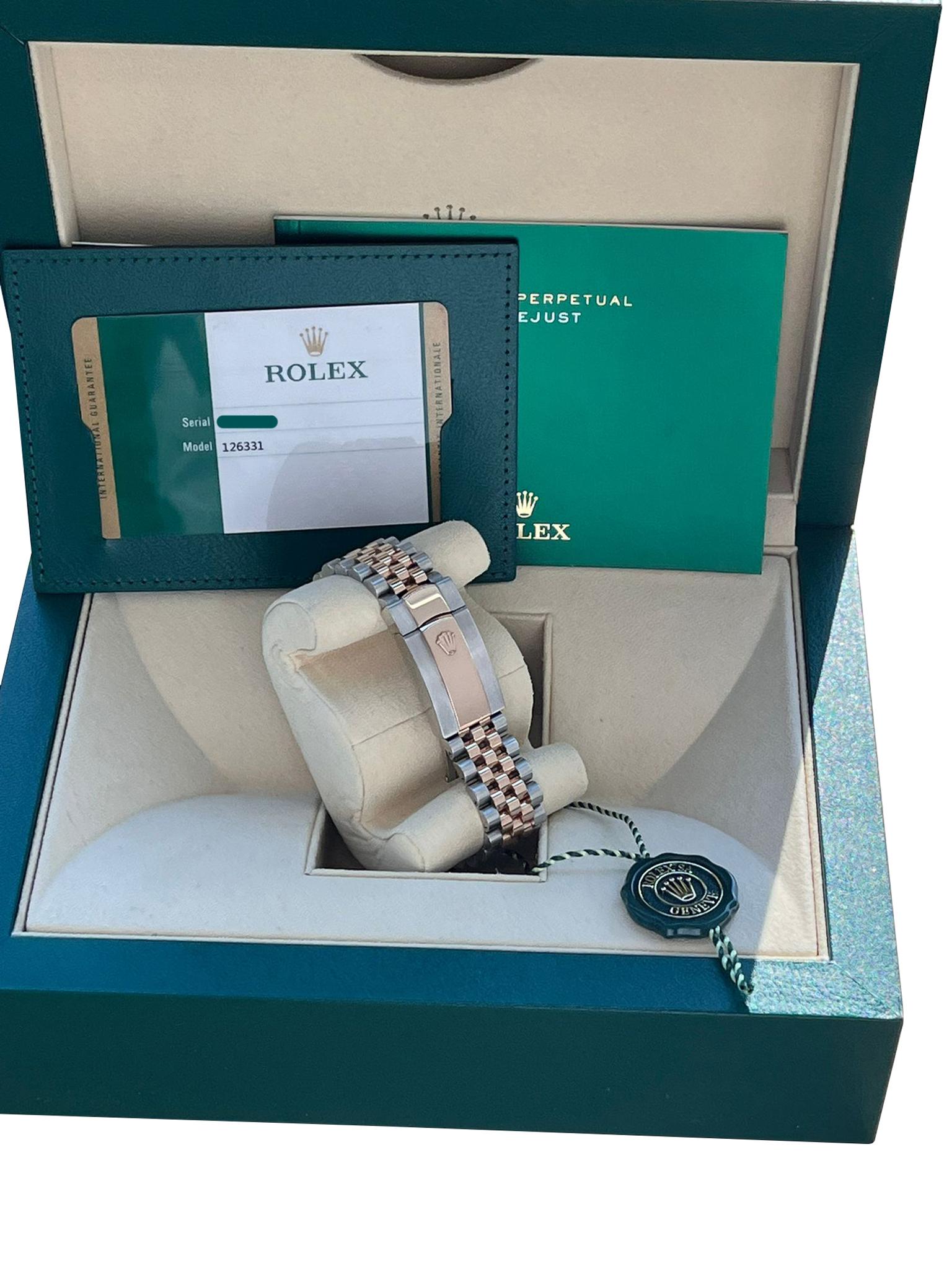 Rolex Datejust 41mm Two-Tone Everose Gold Chocolate Dial Jubilee Watch 126331 7