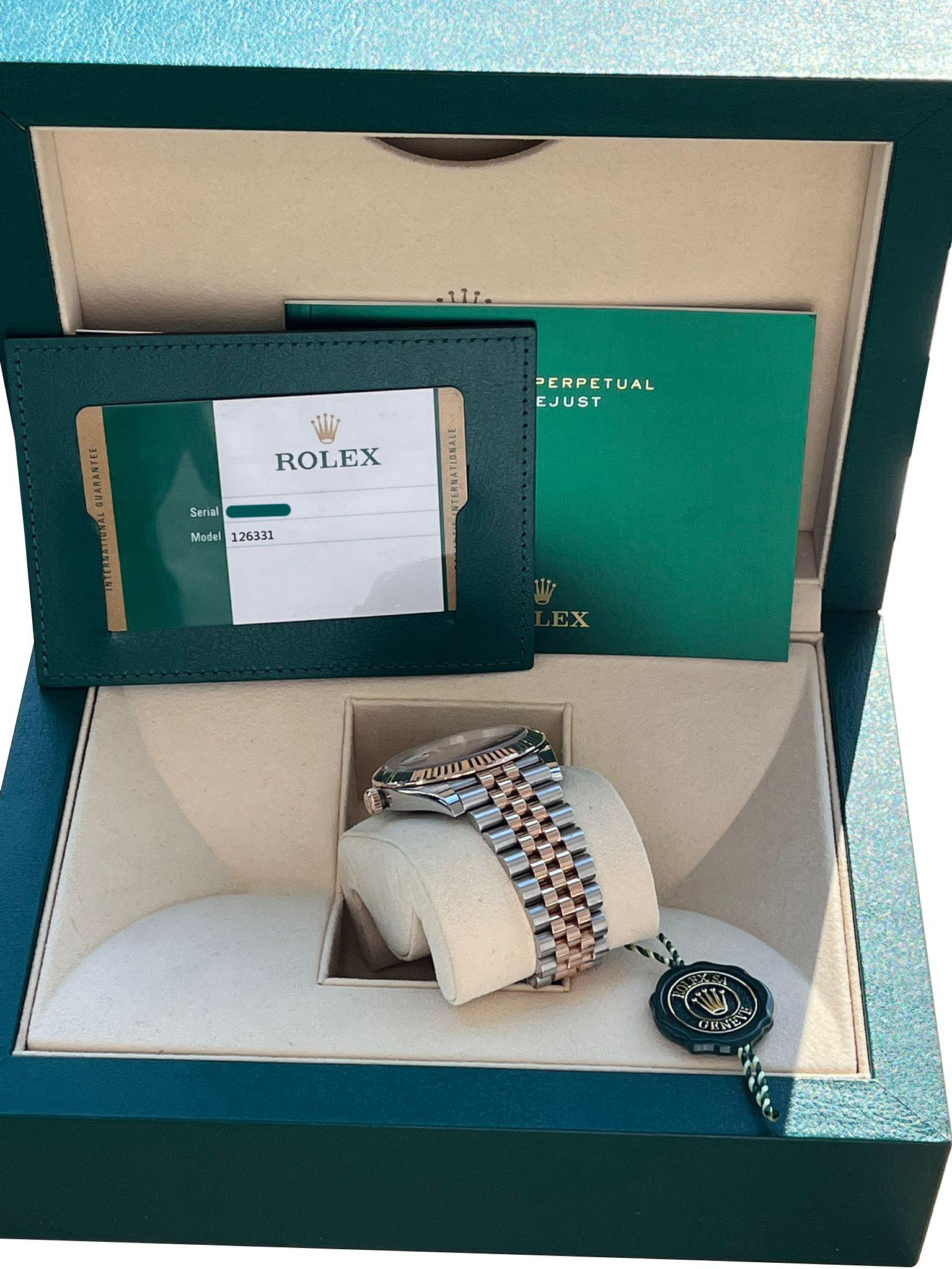 Rolex Datejust 41mm Two-Tone Everose Gold Chocolate Dial Jubilee Watch 126331 2