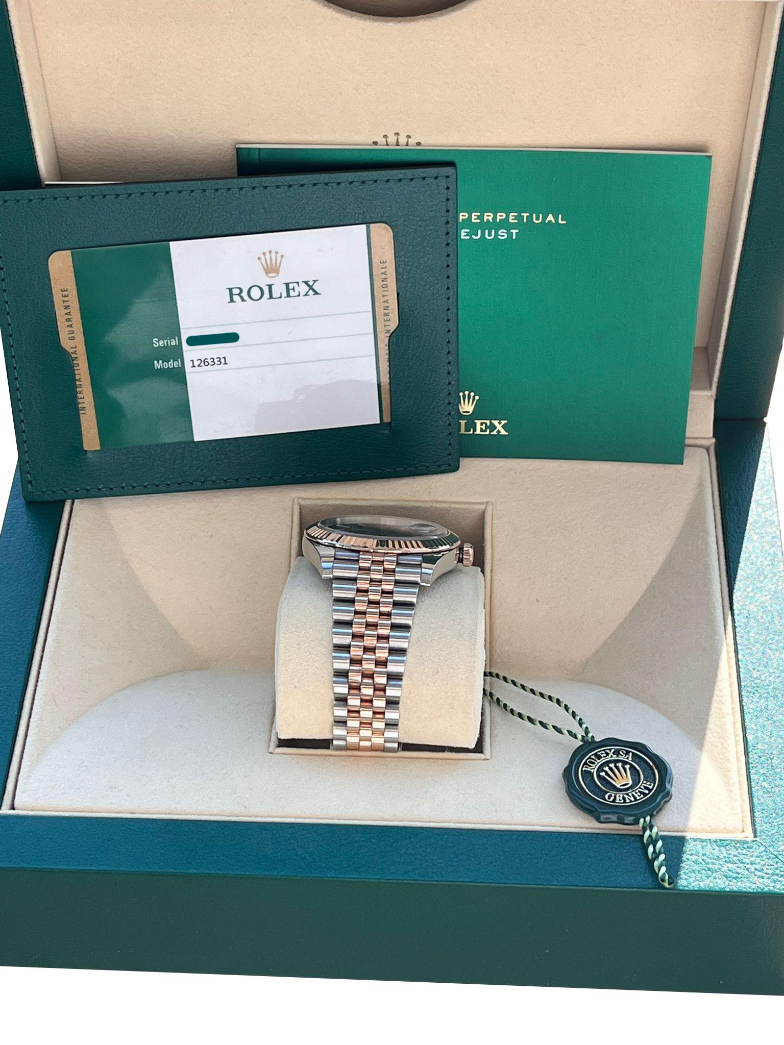 Rolex Datejust 41mm Two-Tone Everose Gold Chocolate Dial Jubilee Watch 126331 4