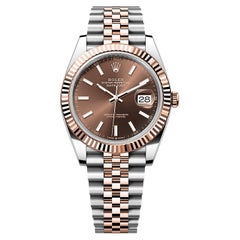 Rolex Datejust 41mm Two-Tone Everose Gold Chocolate Dial Jubilee Watch 126331