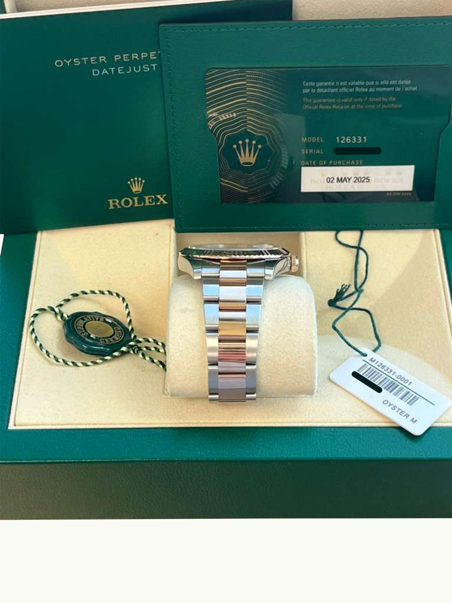 Reloj Rolex Datejust 41 mm Oro rosa bicolor Oystersteel Esfera chocolate 126331 en venta 8