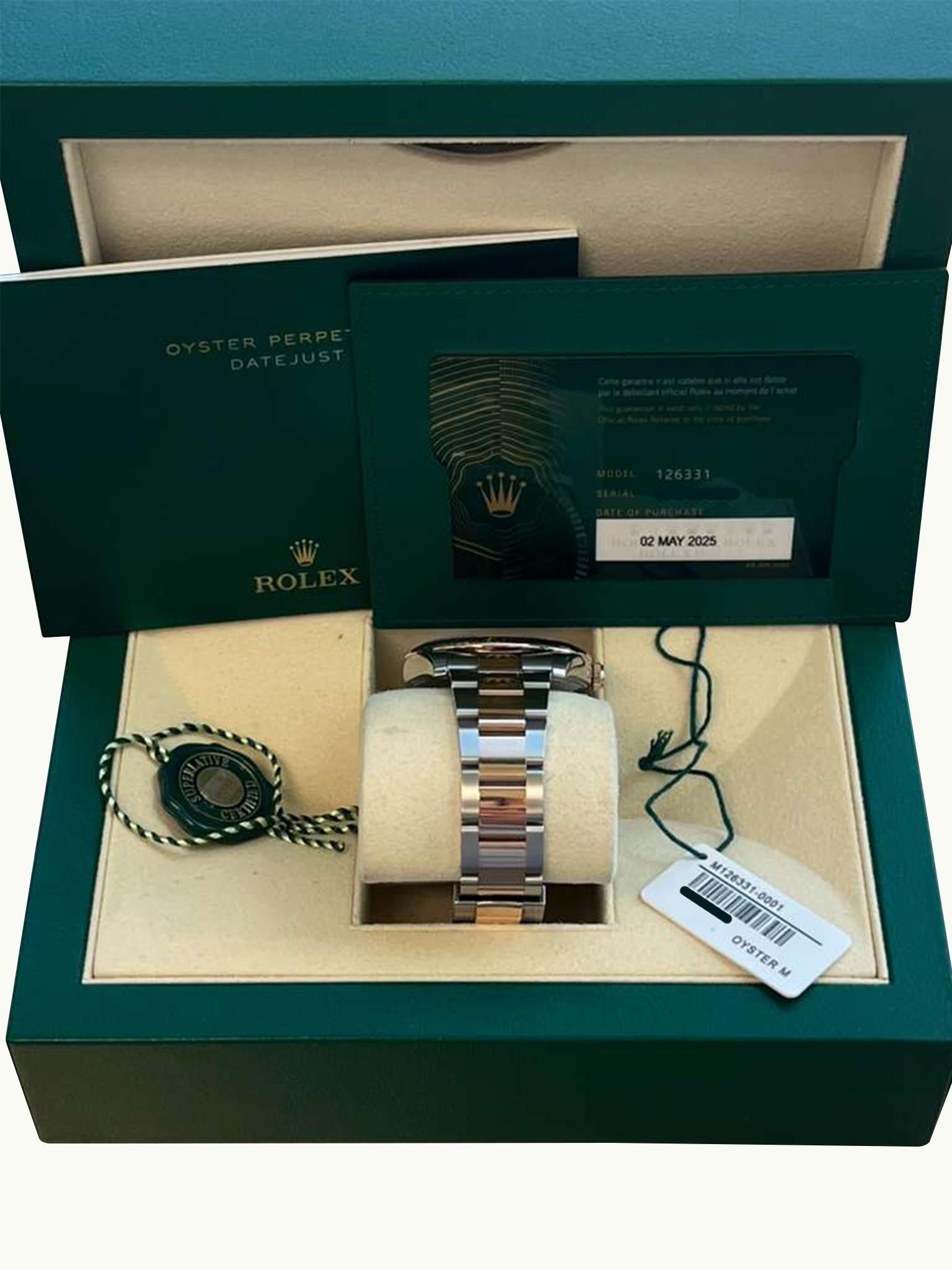 Reloj Rolex Datejust 41 mm Oro rosa bicolor Oystersteel Esfera chocolate 126331 en venta 9
