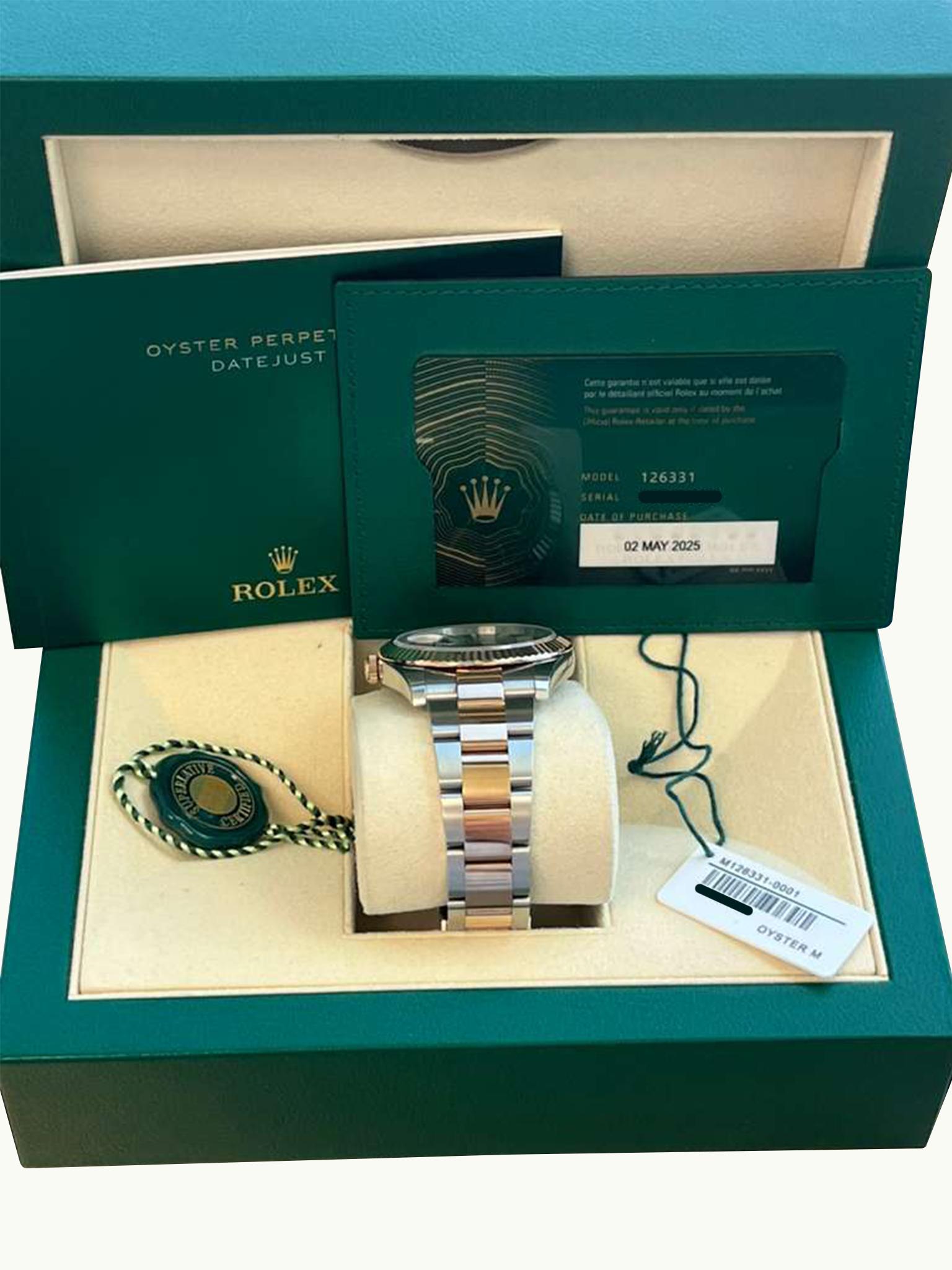 Reloj Rolex Datejust 41 mm Oro rosa bicolor Oystersteel Esfera chocolate 126331 en venta 10