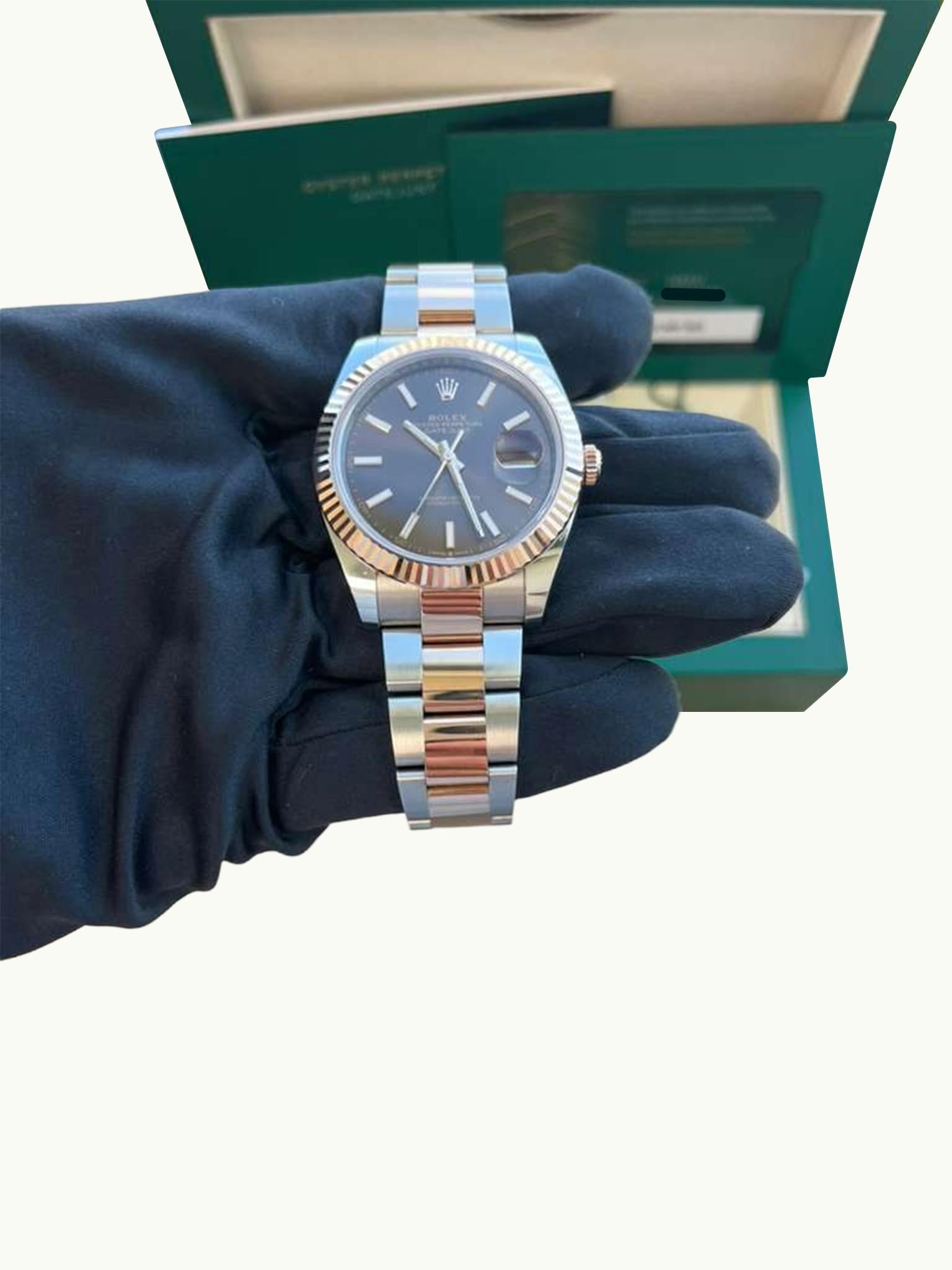 Reloj Rolex Datejust 41 mm Oro rosa bicolor Oystersteel Esfera chocolate 126331 en venta 13