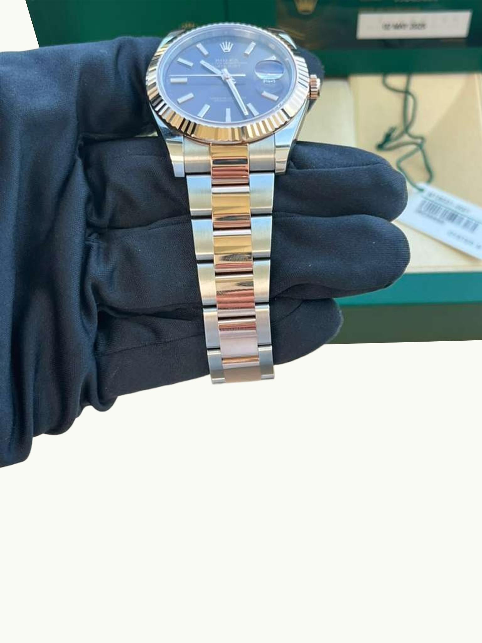 Reloj Rolex Datejust 41 mm Oro rosa bicolor Oystersteel Esfera chocolate 126331 en venta 14