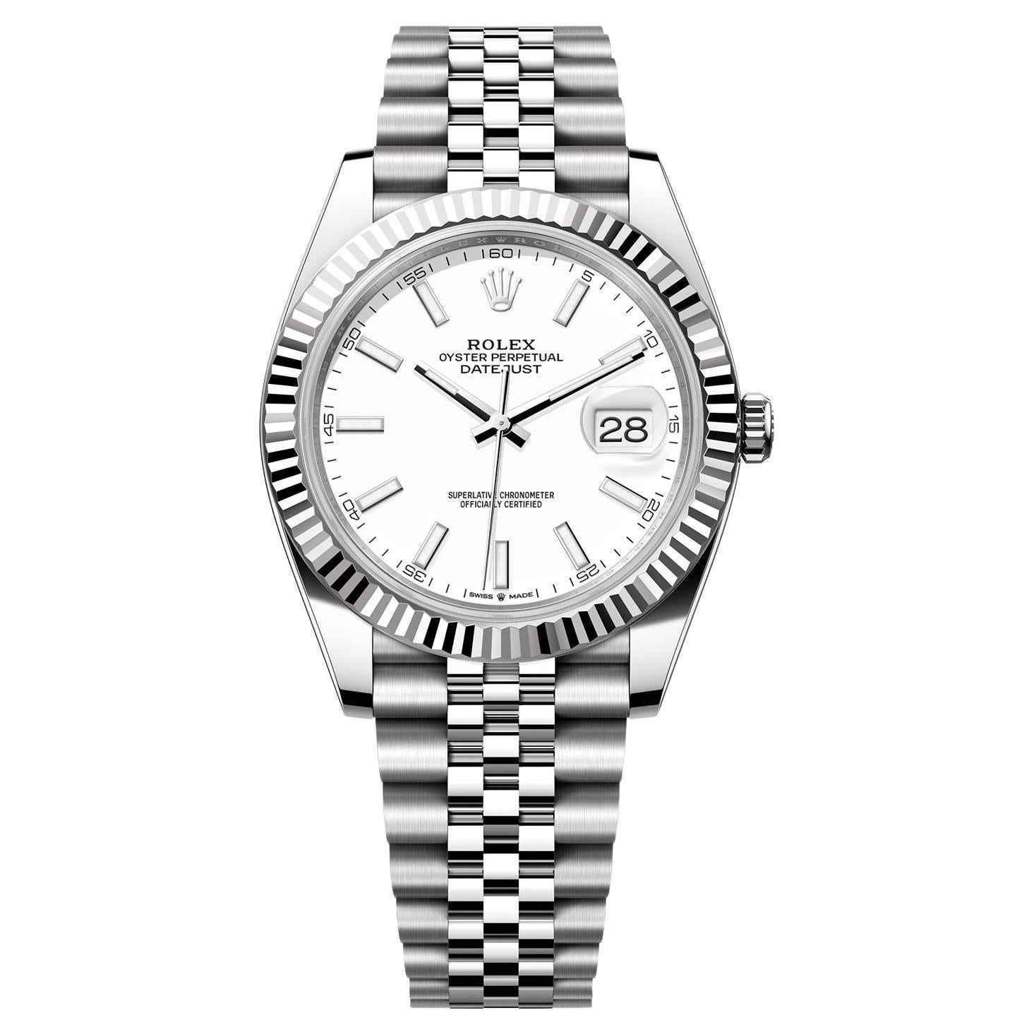 DATEJUST 41MM TWO-TONE WHITE DIAL JUBILEE BRACELET