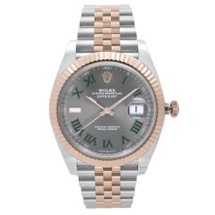 Rolex Datejust Wimbledon 18k Everose Gold Stahl Zifferblatt Herrenuhr 126331GYRJ