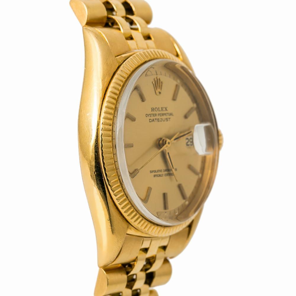 Rolex Datejust 6605, Champagne Dial, Certified and Warranty In Good Condition In Miami, FL