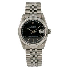 Rolex Datejust 68240, Black Dial, Certified and Warranty