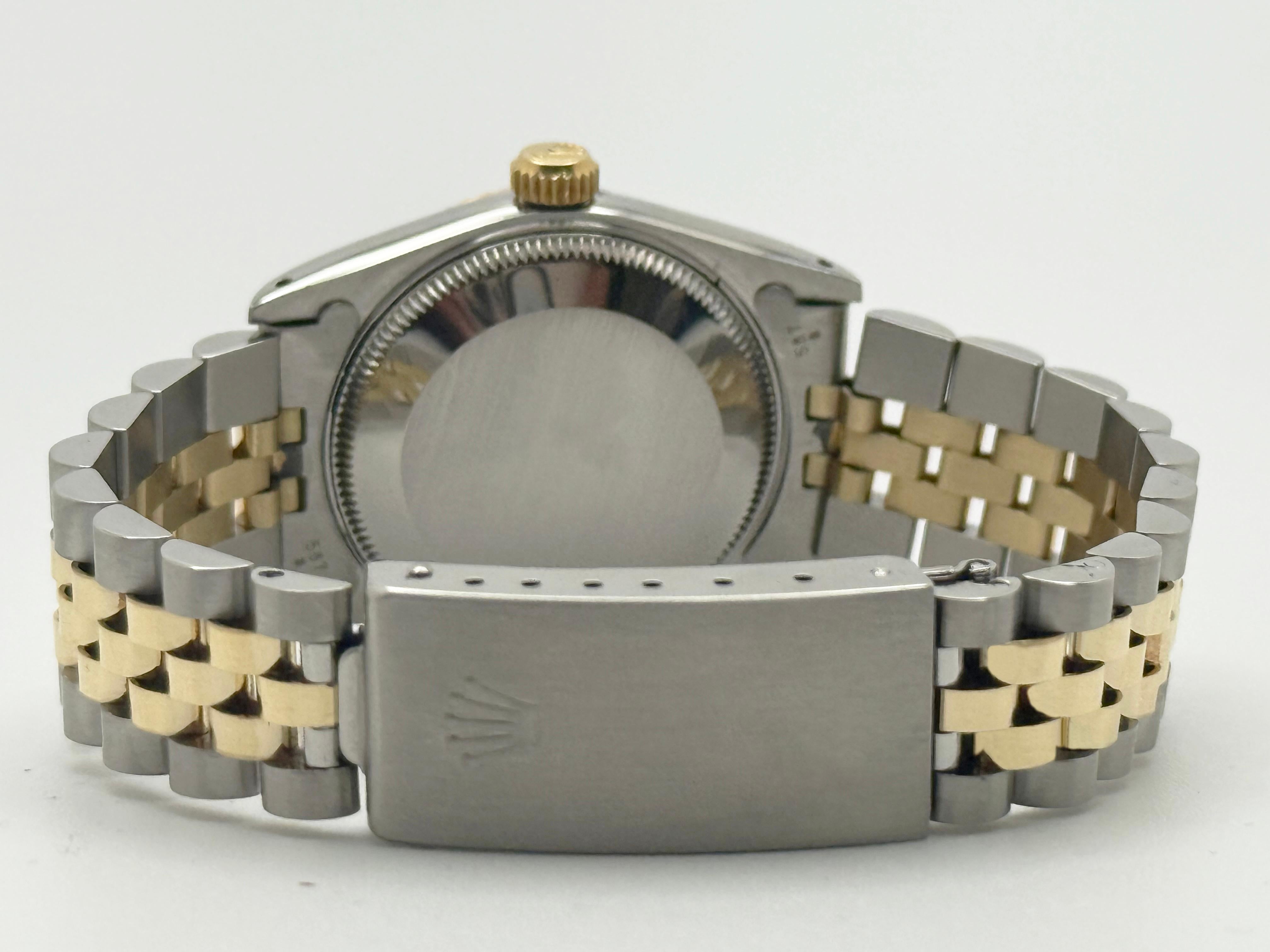 Rolex Datejust 68240 Midsize 31mm MOP Quadrante di diamanti Oro 14K Acciaio inossidabile 3
