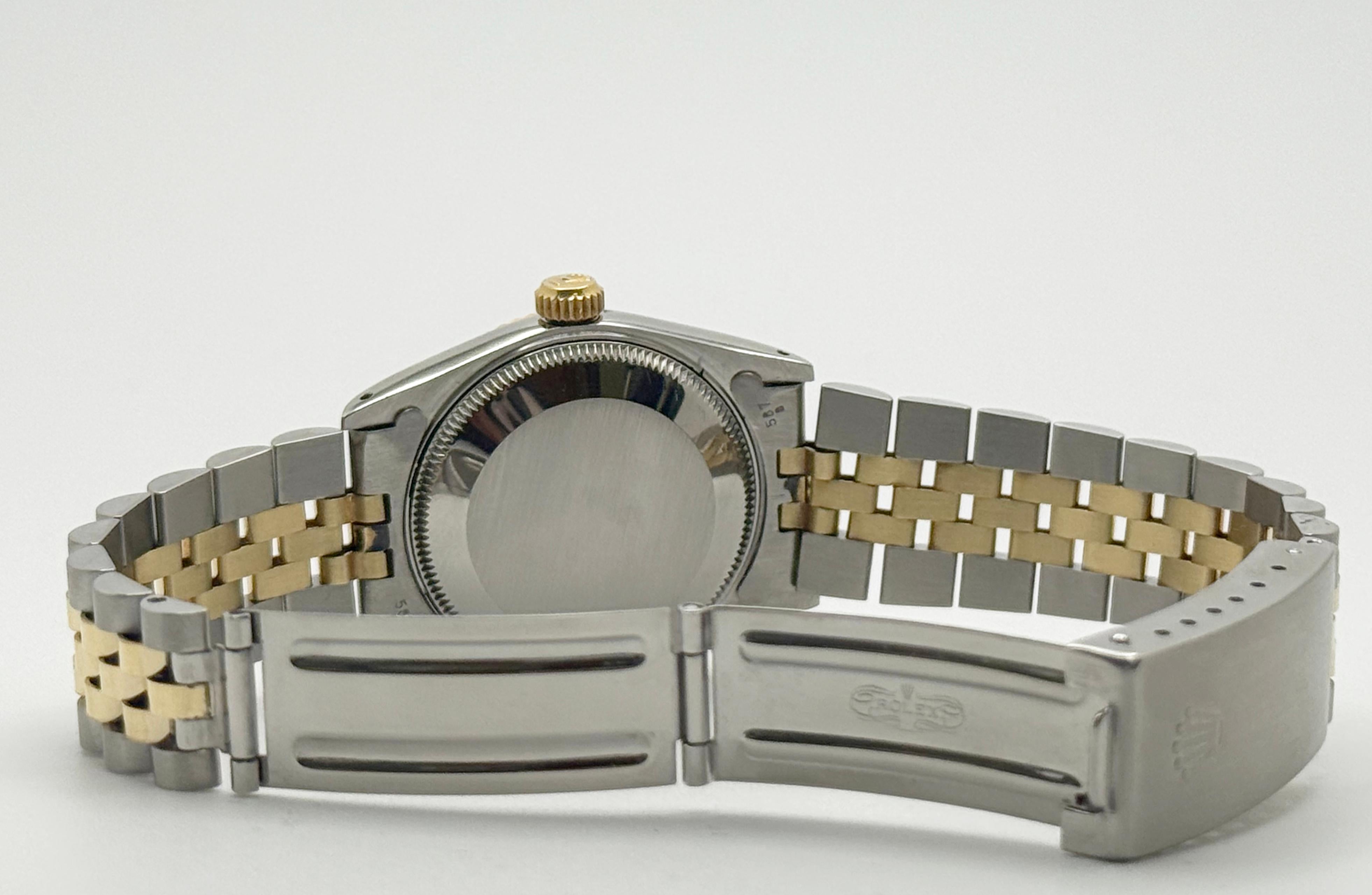Rolex Datejust 68240 Midsize 31mm MOP Quadrante di diamanti Oro 14K Acciaio inossidabile 4