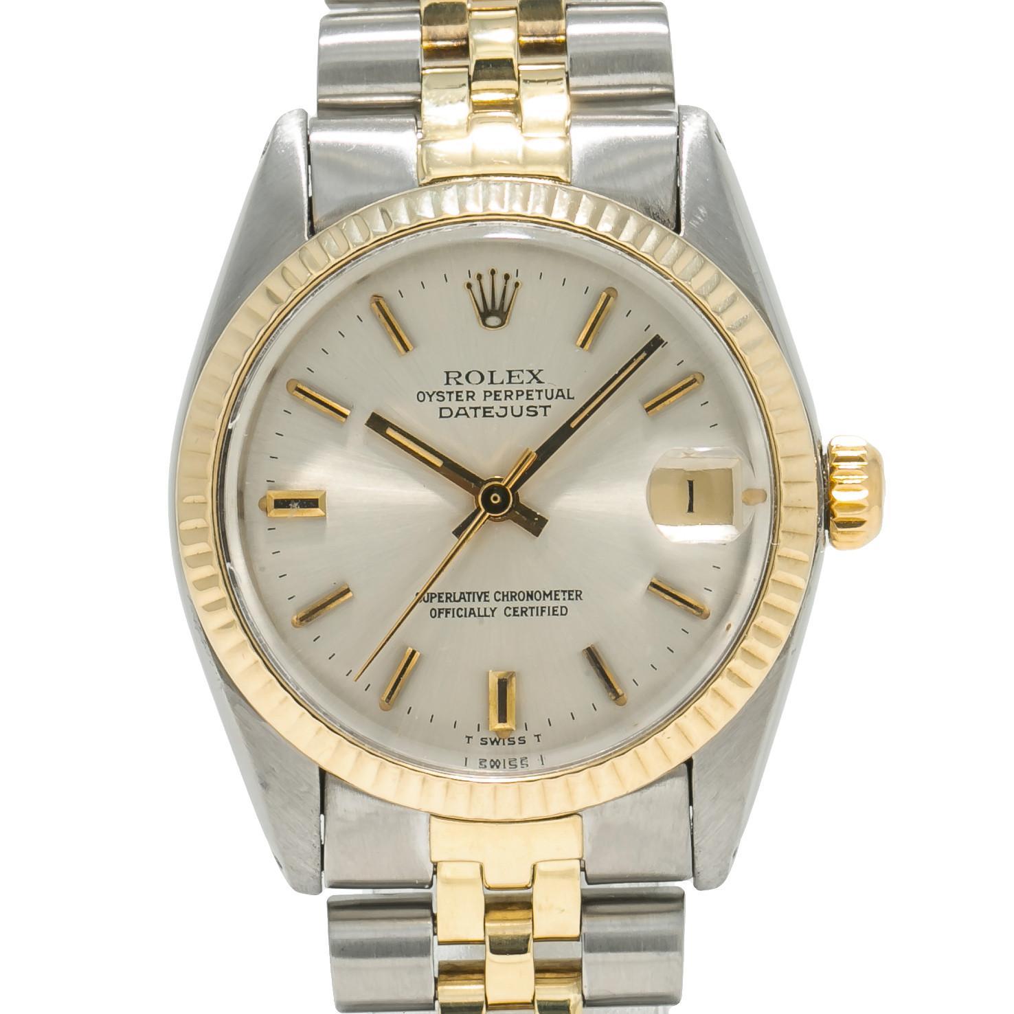 Contemporary Rolex Datejust 6827, Silver Dial, Certified and Warranty