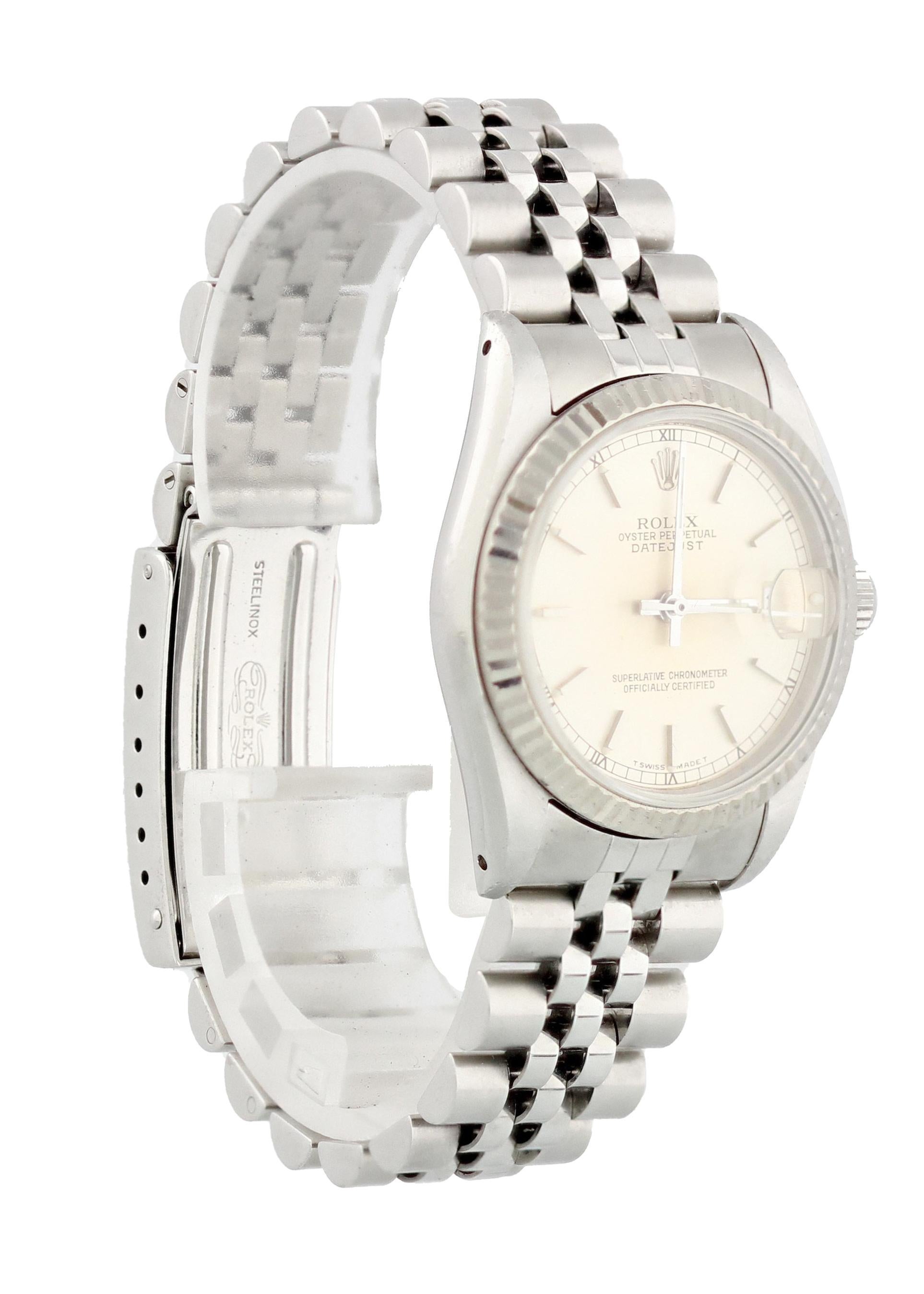 Rolex Datejust 68274 Midsize Ladies Watch In Excellent Condition For Sale In New York, NY