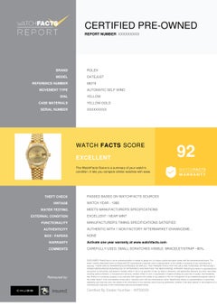 Rolex Datejust 68278, 24, Certified and Warranty