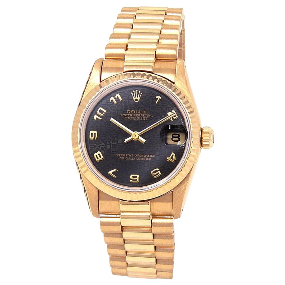 Rolex Datejust 68278, Black Dial, Certified and Warranty