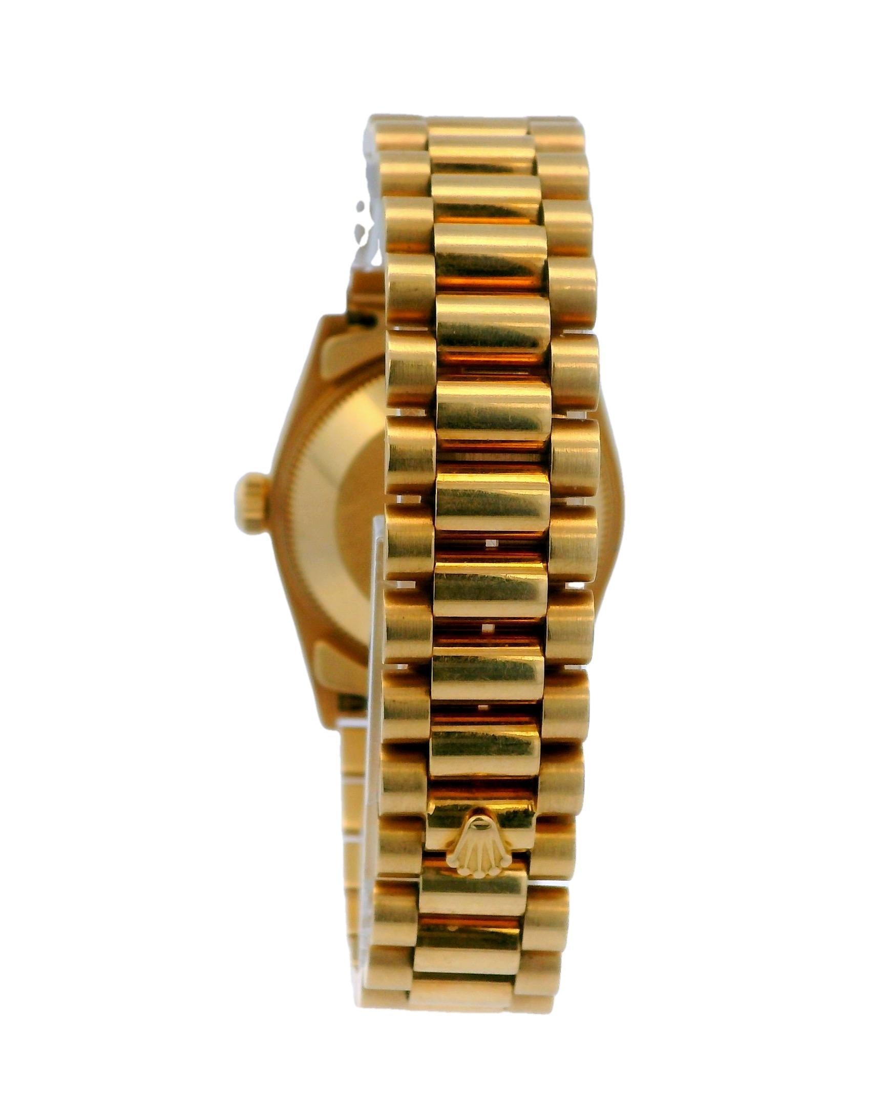 Rolex DateJust 68278 Diamond Champagne Dial Ladies Watch For Sale 4
