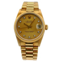 Rolex DateJust 68278 Diamond Champagne Dial Ladies Watch