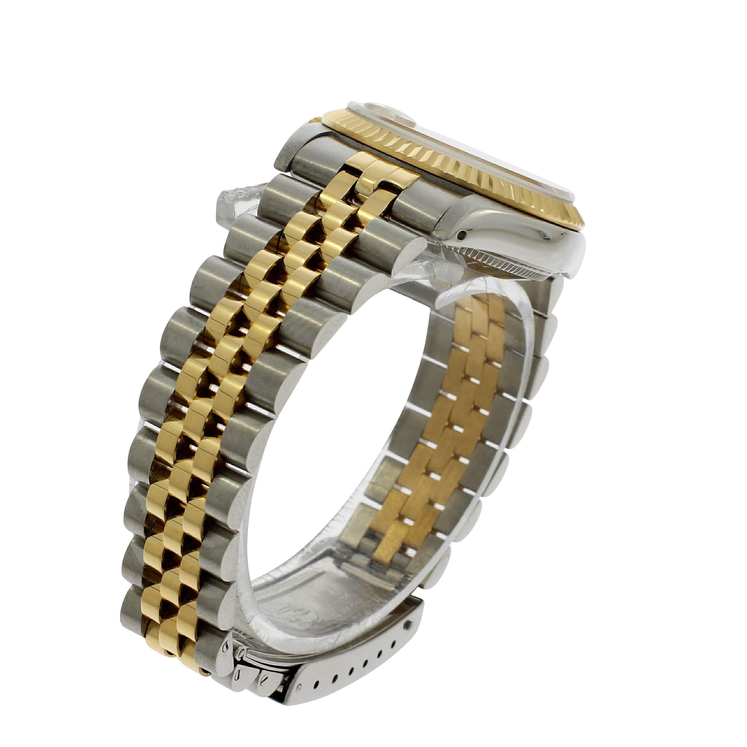 Rolex Yellow Gold Stainless Steel Datejust Wristwatch Ref 68723, 1991 5