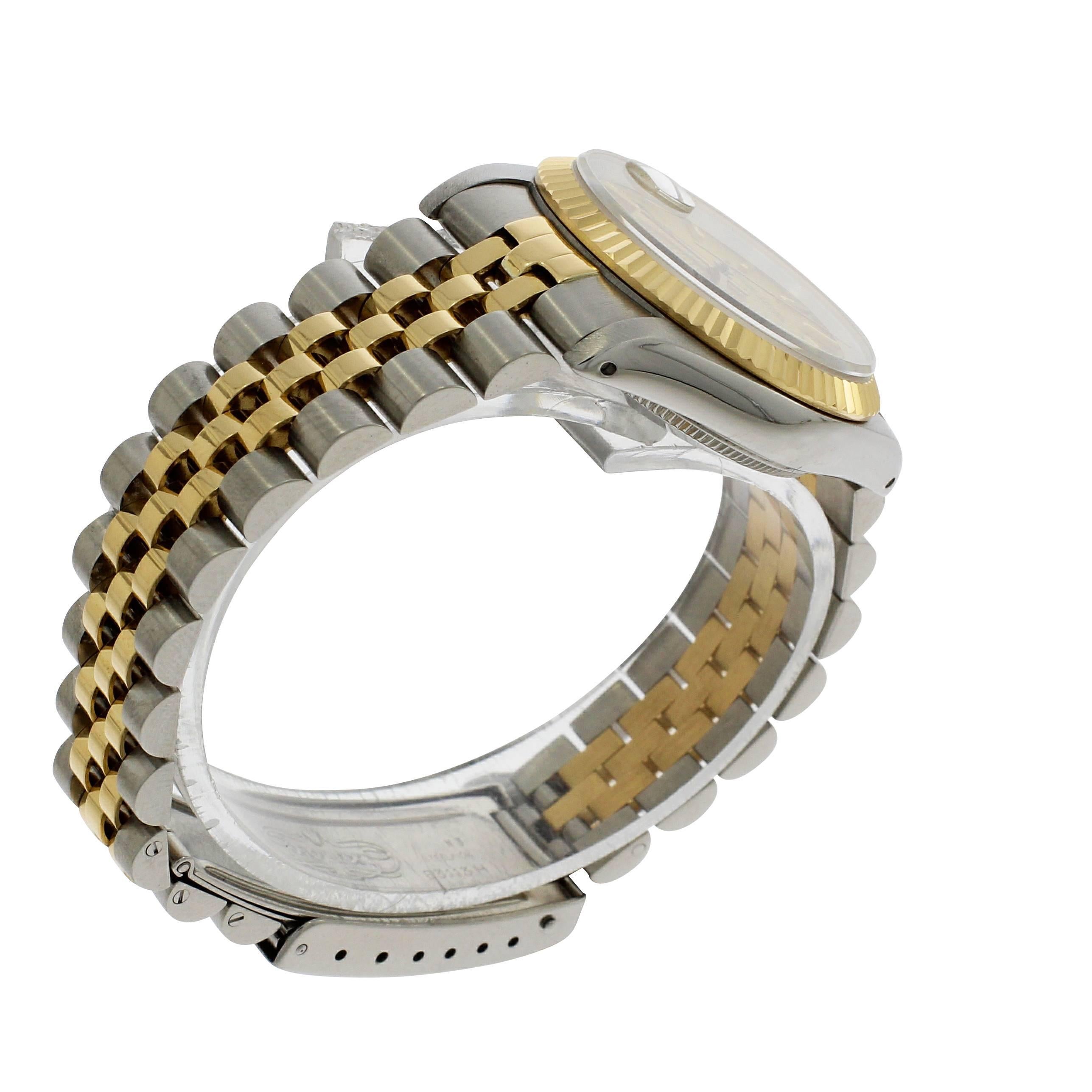 Rolex Yellow Gold Stainless Steel Datejust Wristwatch Ref 68723, 1991 6