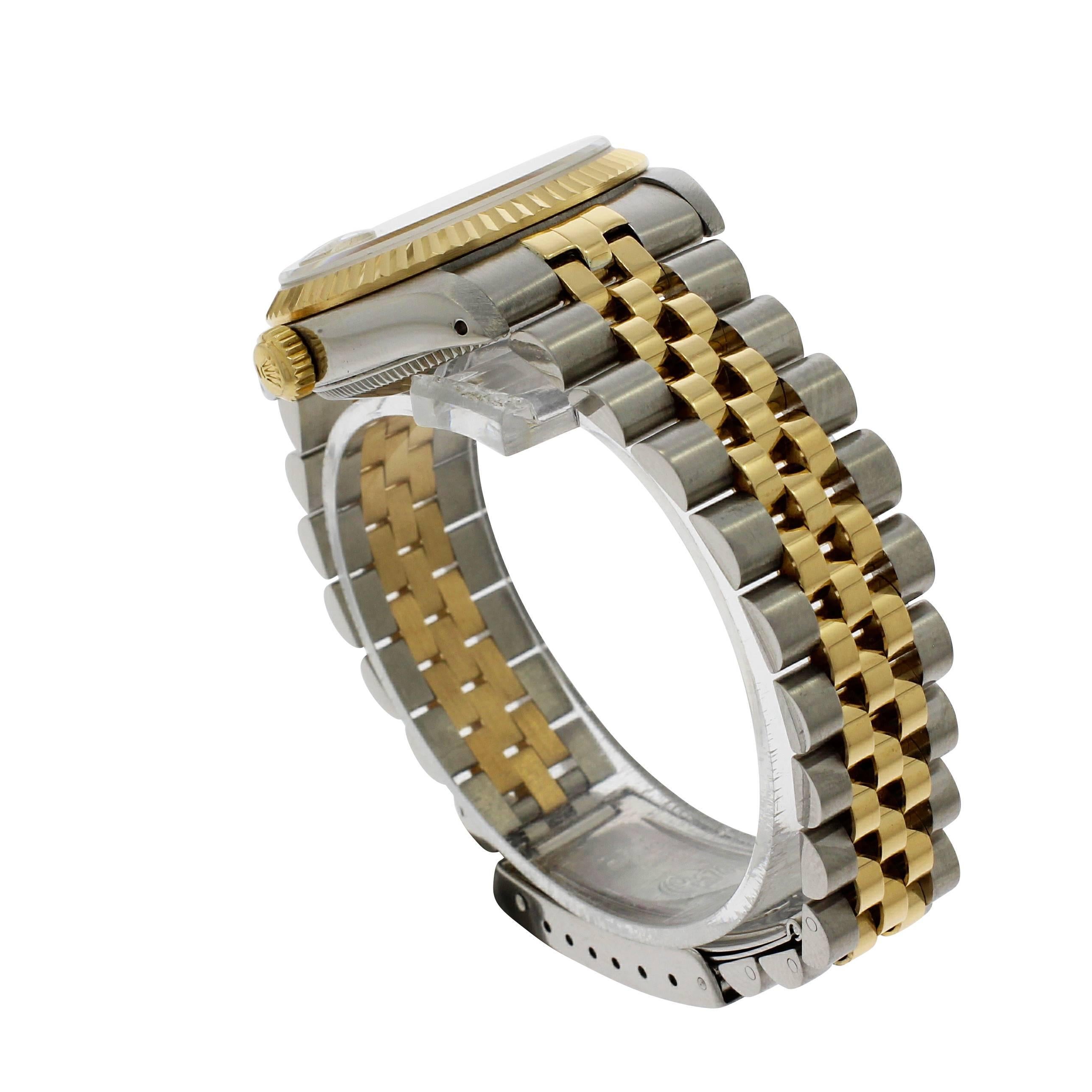 Rolex Yellow Gold Stainless Steel Datejust Wristwatch Ref 68723, 1991 2