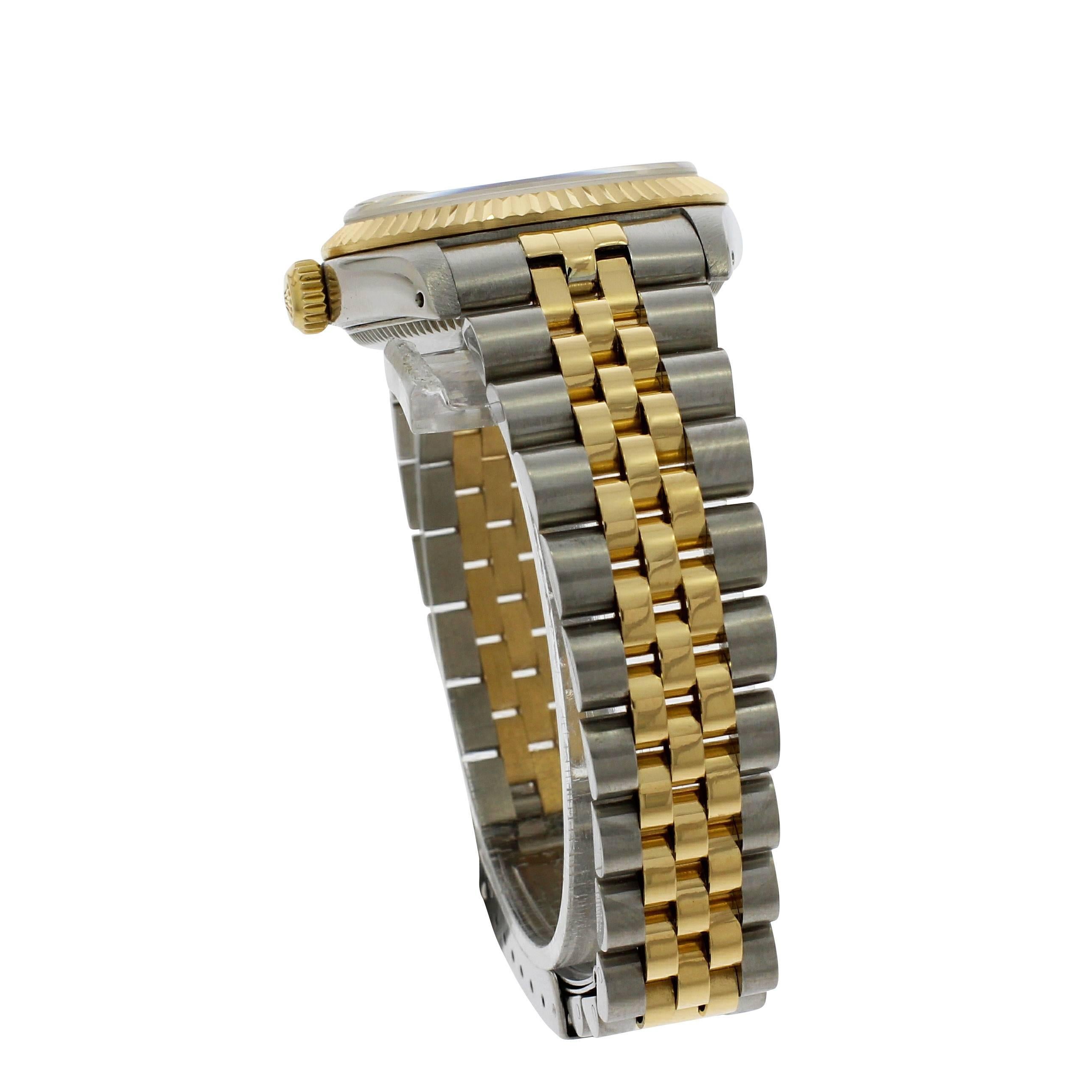 Rolex Yellow Gold Stainless Steel Datejust Wristwatch Ref 68723, 1991 3