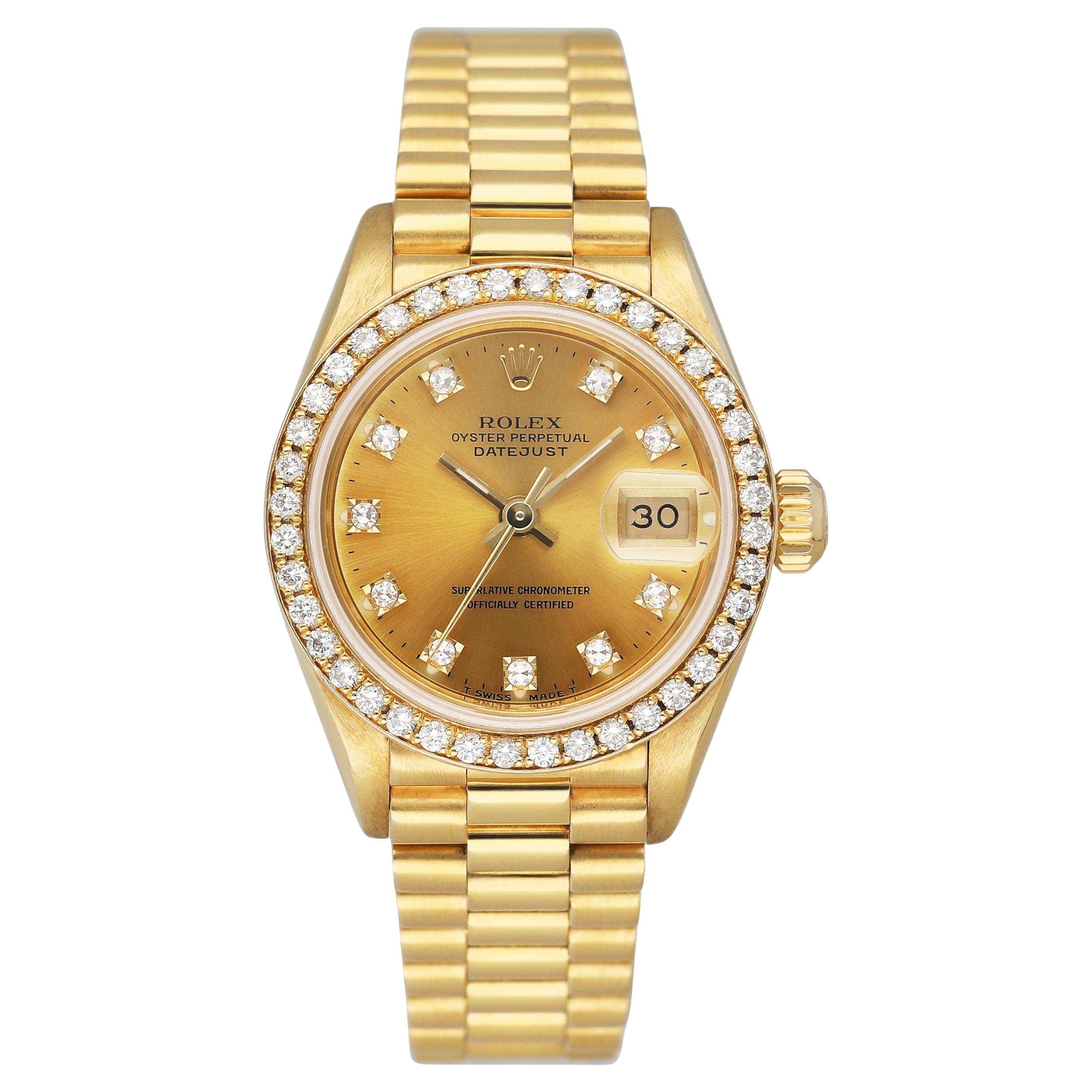 Rolex Datejust 69138 Diamond Dial
Lünette Damenuhr Box Papiere