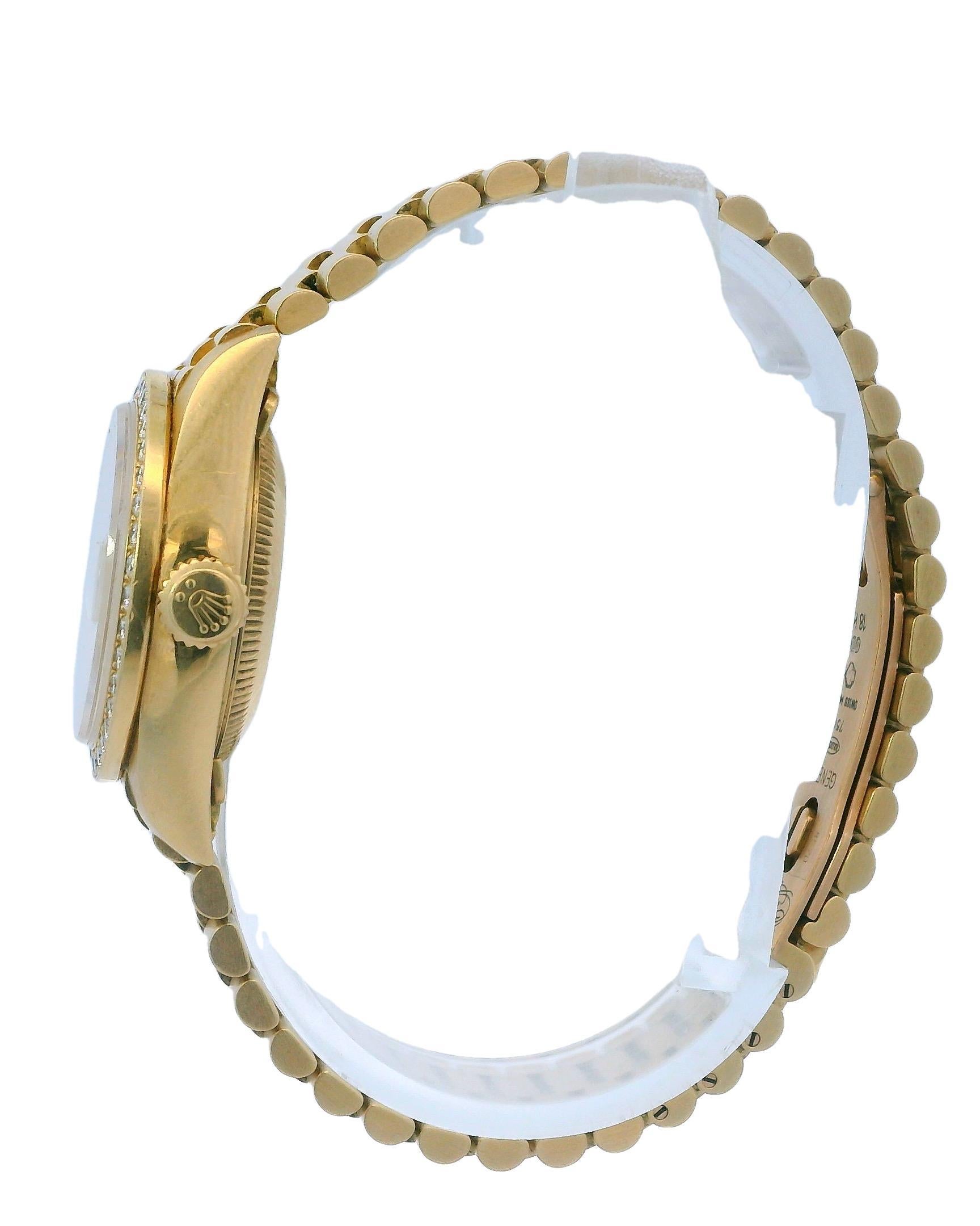 Rolex Datejust 69138 MOP Diamond  Dial Ladies Watch In Excellent Condition In Great Neck Plaza, NY