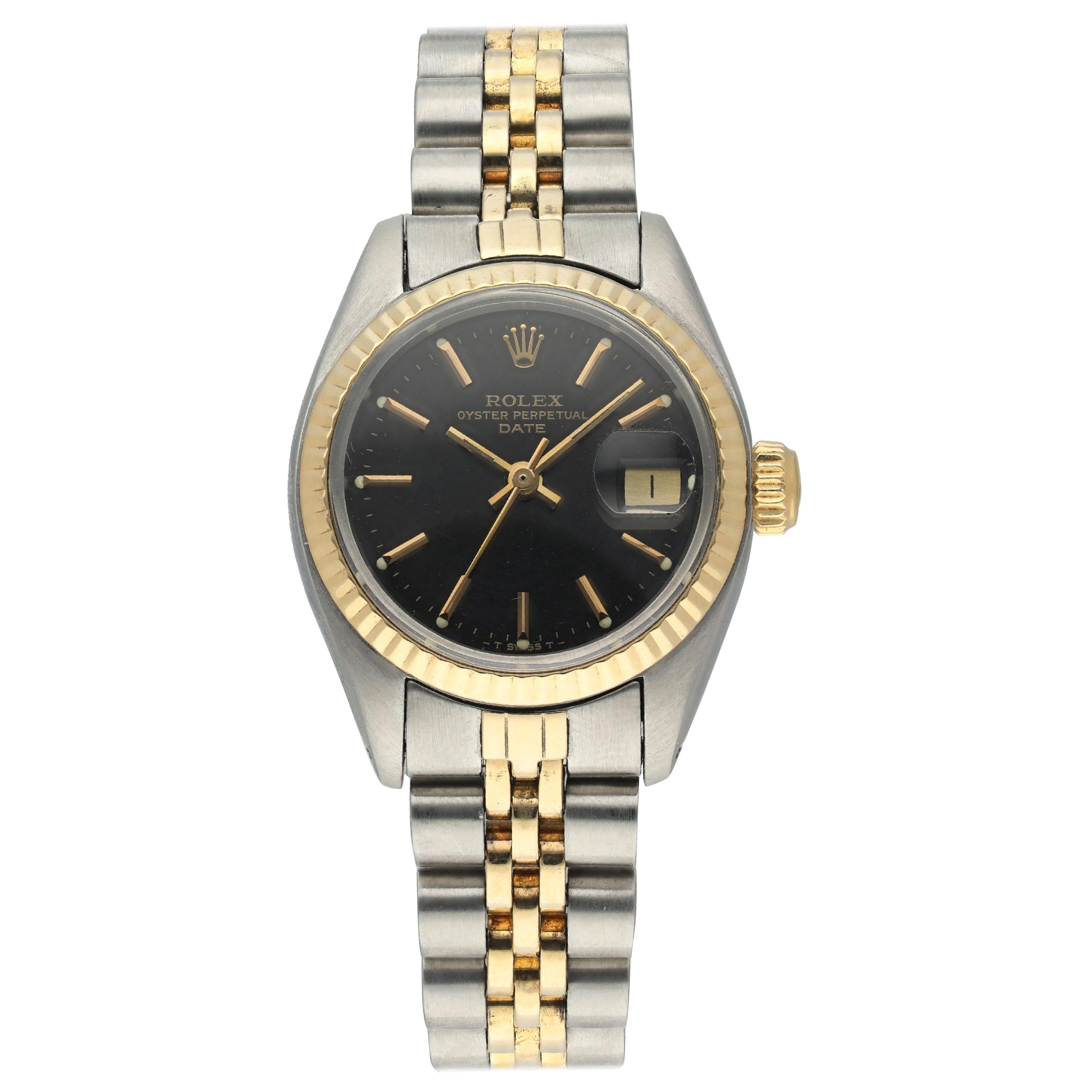 Rolex Datejust 6917 Black Dial Ladies Watch For Sale