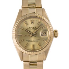 Rolex Datejust 6917 Gold Dial 18K Yellow Gold Automatic Lady's Watch