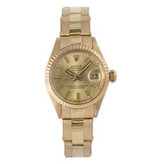 Rolex Datejust 6917 Gold Dial 18KYellow Gold Automatic Lady's Watch 26mm