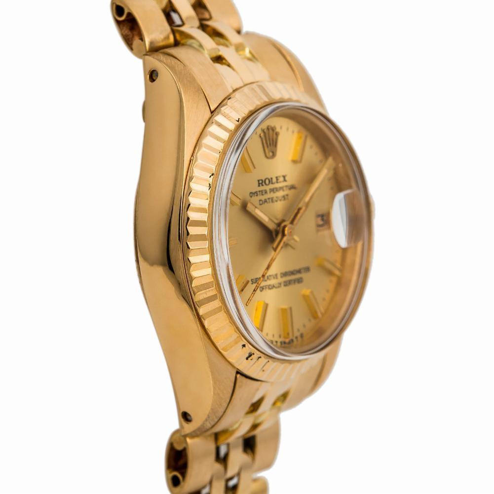 Rolex Datejust 6917 Jubiläum Damen Automatik-Uhr 18 Karat Gelbgold (Moderne)