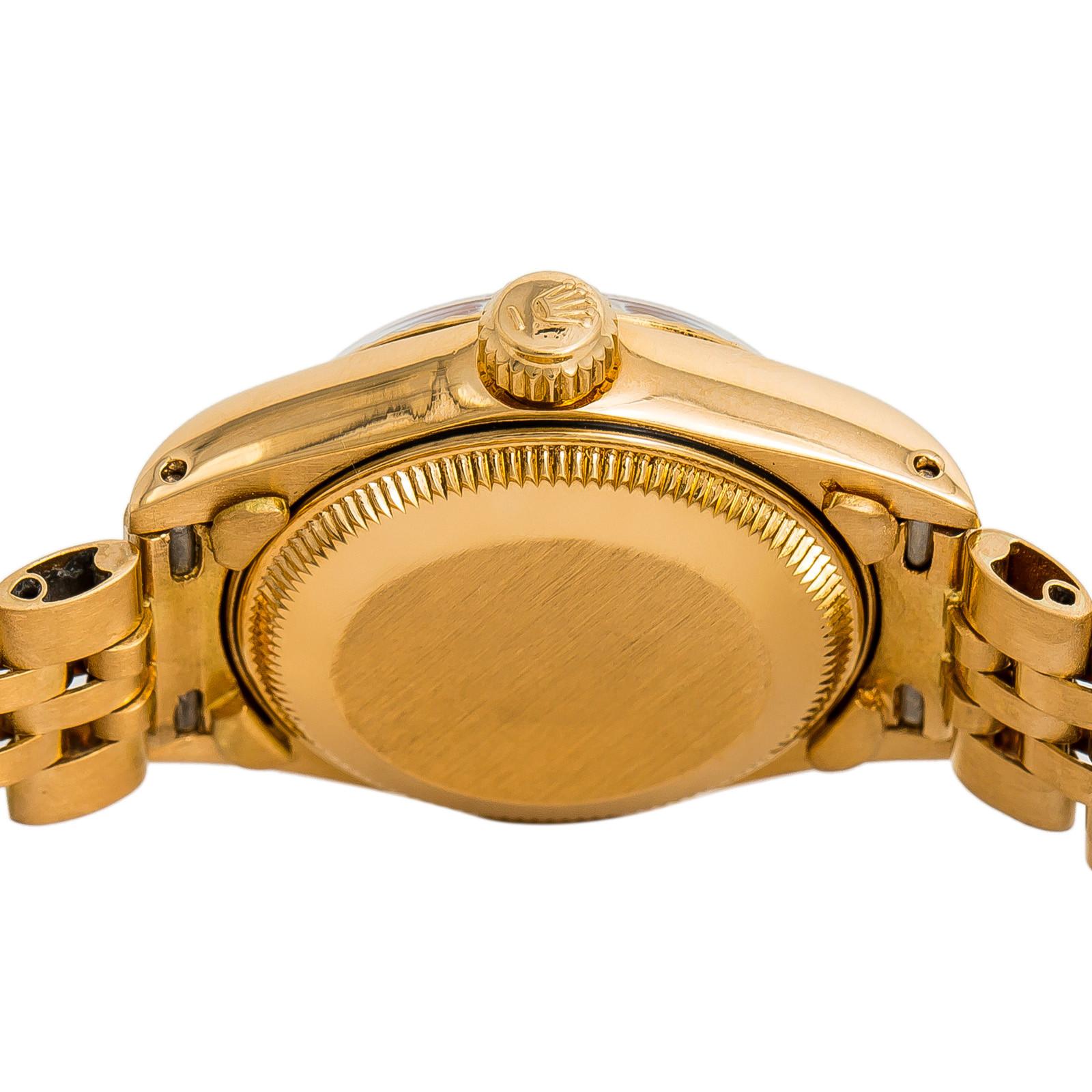 Rolex Datejust 6917 Jubiläum Damen Automatik-Uhr 18 Karat Gelbgold im Zustand „Hervorragend“ in Miami, FL