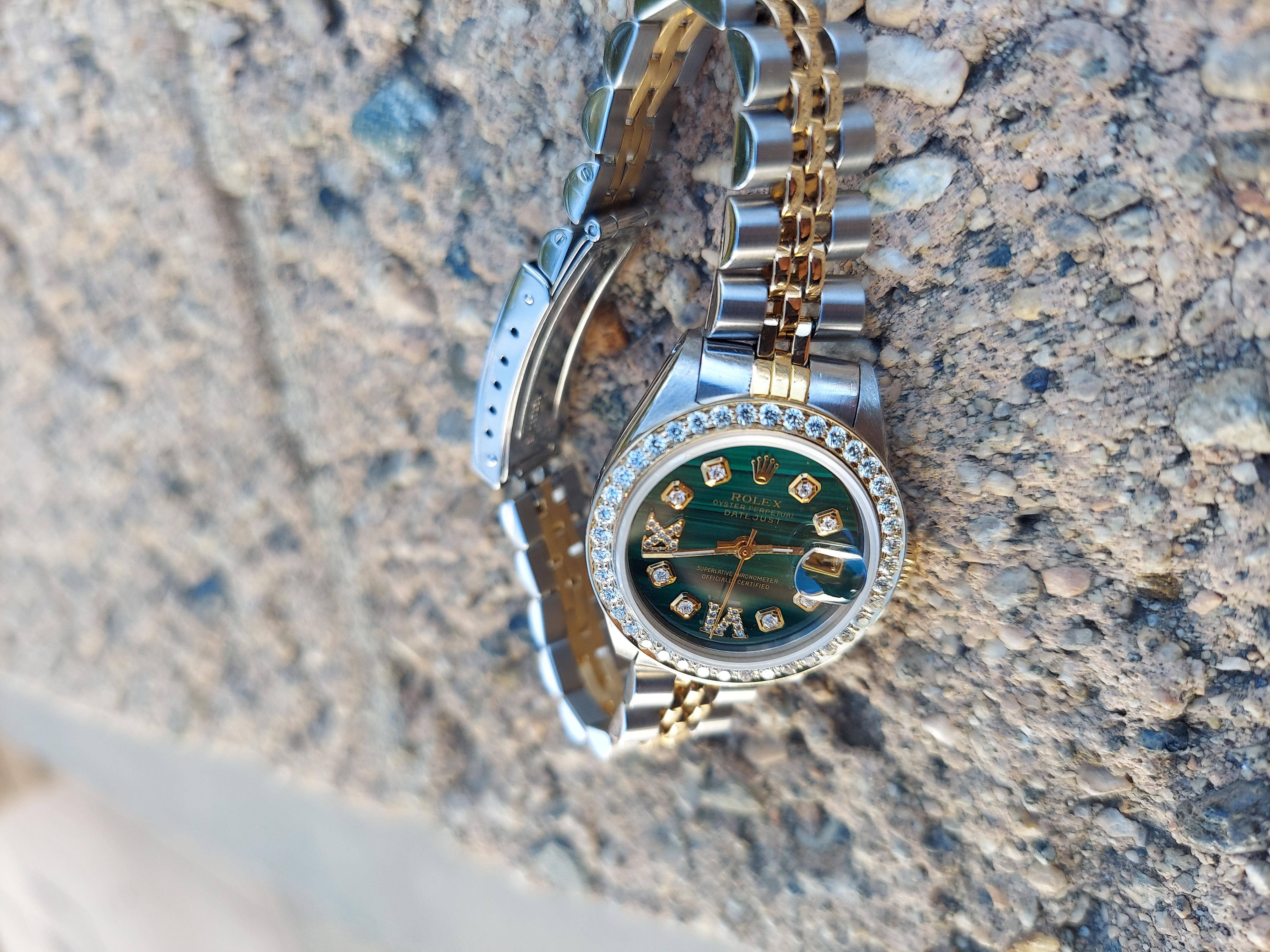 Rolex Datejust 6917 Malachite Green Diamond Roman 1
