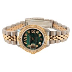 Rolex Datejust 6917 Malachite Green Diamond Roman