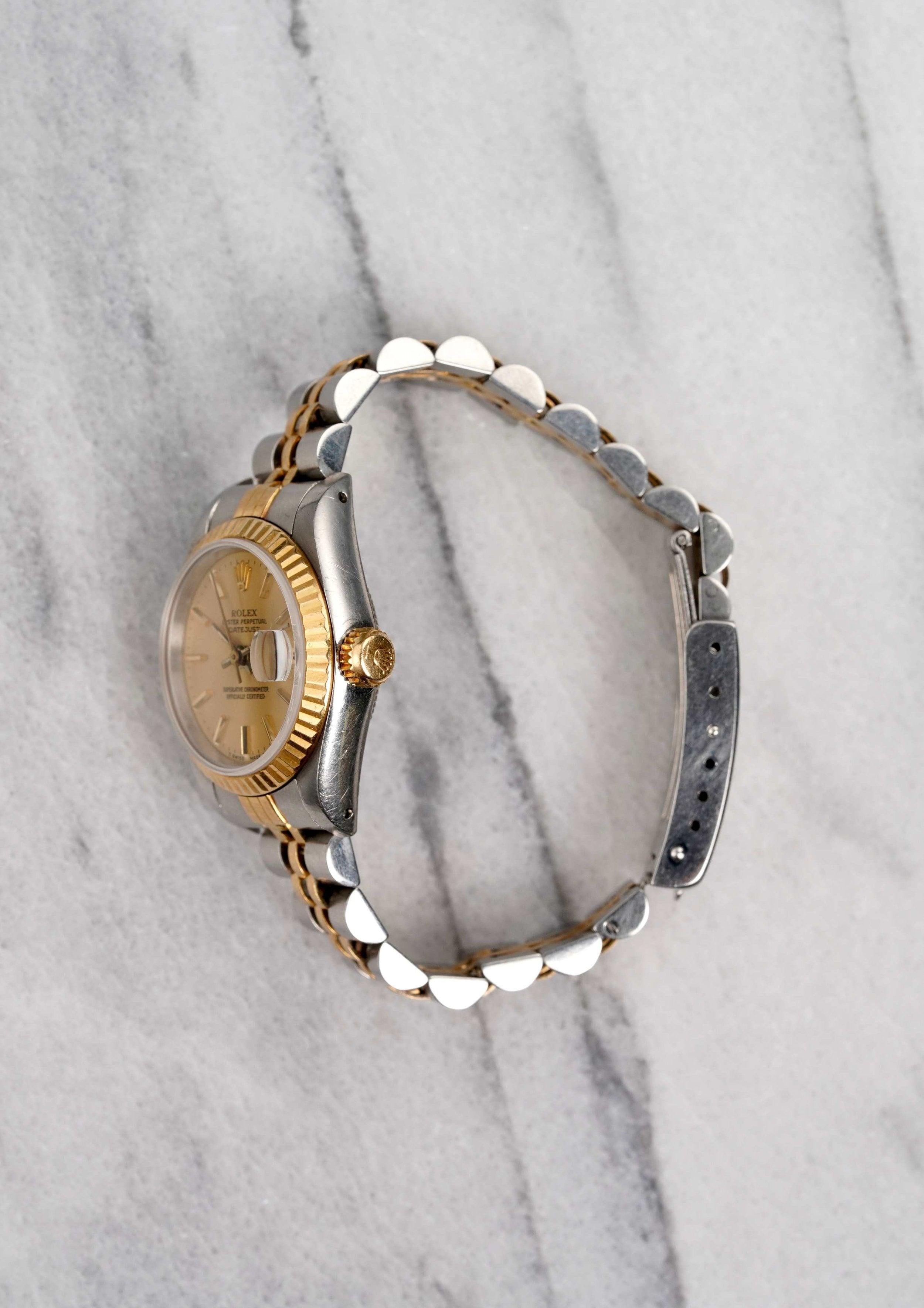 Rolex Datejust 69173 26mm zweifarbige Uhr in Stahl, 1980er für Damen oder Herren im Angebot
