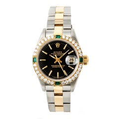 Rolex Datejust 69173 Automatic Womens Watch 18k Two Tone 1CT Diamond Bezel 26mm