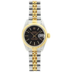 Rolex Datejust 69173, Black Dial, Certified and Warranty
