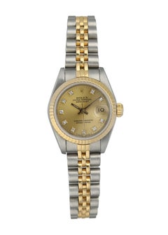 Rolex Datejust 69173 Diamond Dial Ladies Watch Box Papers