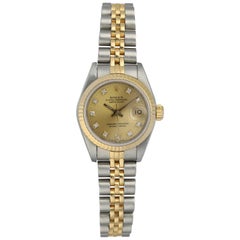 Rolex Datejust 69173 Diamond Dial Ladies Watch