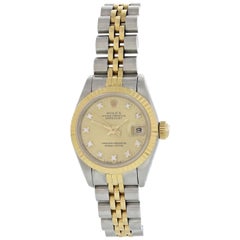 Rolex Datejust 69173 Diamond Dial Ladies Watch
