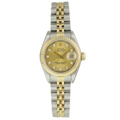 Rolex Datejust 69173 Diamond Dial Ladies Watch
